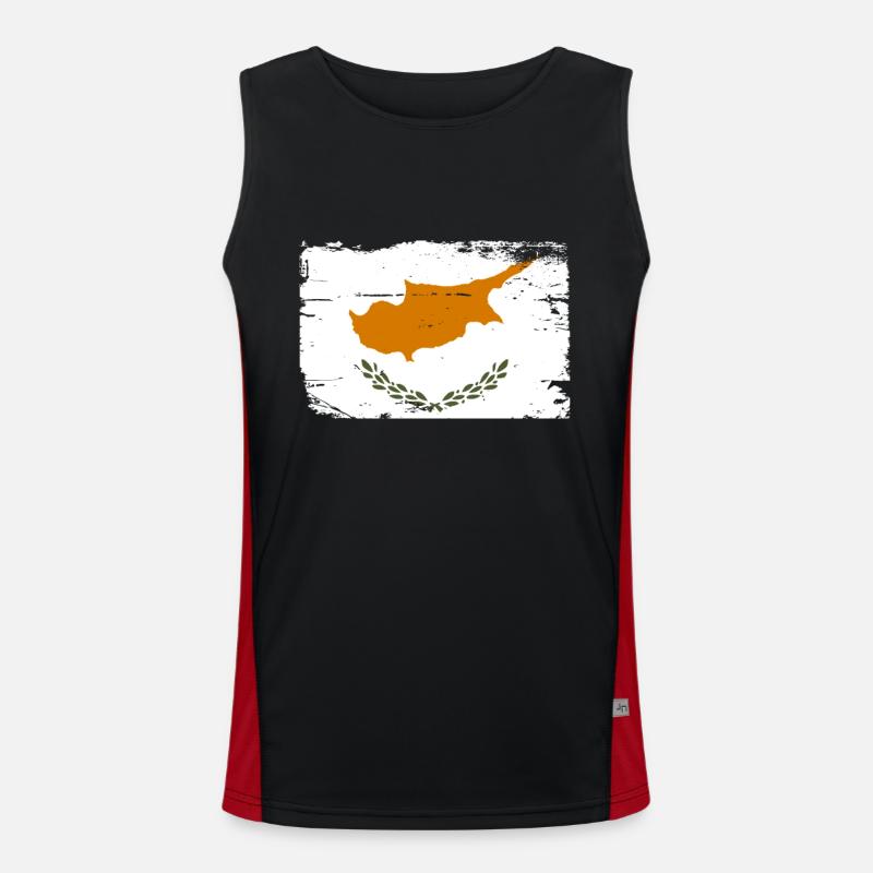 Zypern Funktionelles Kontrast-Tank Top für Männer 