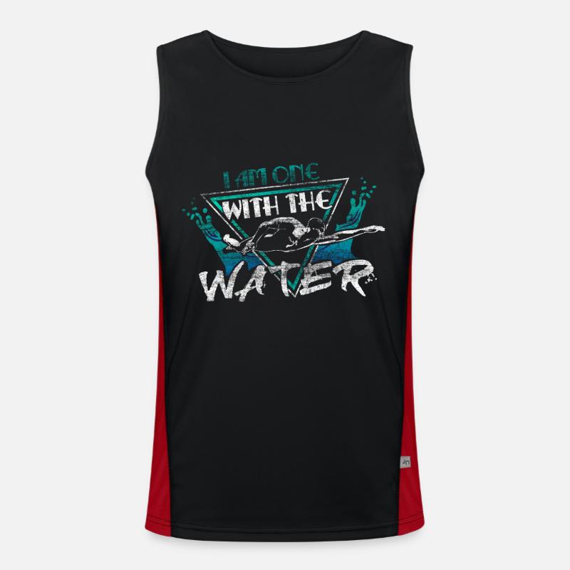 Schwimmer Schwimmen Geschenkidee Funktionelles Kontrast-Tank Top für Männer 