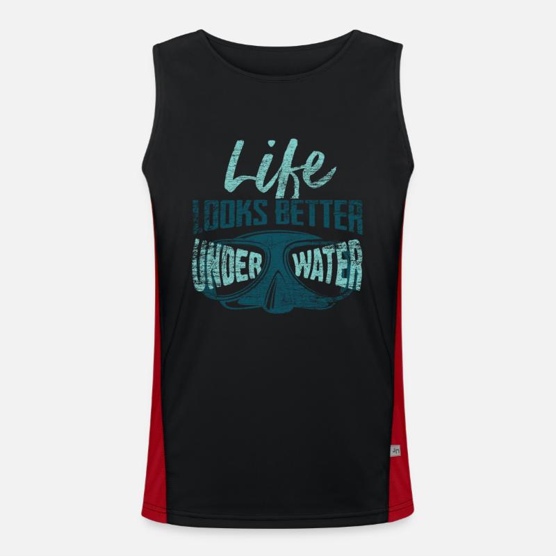 Tauchen Funktionelles Kontrast-Tank Top für Männer 