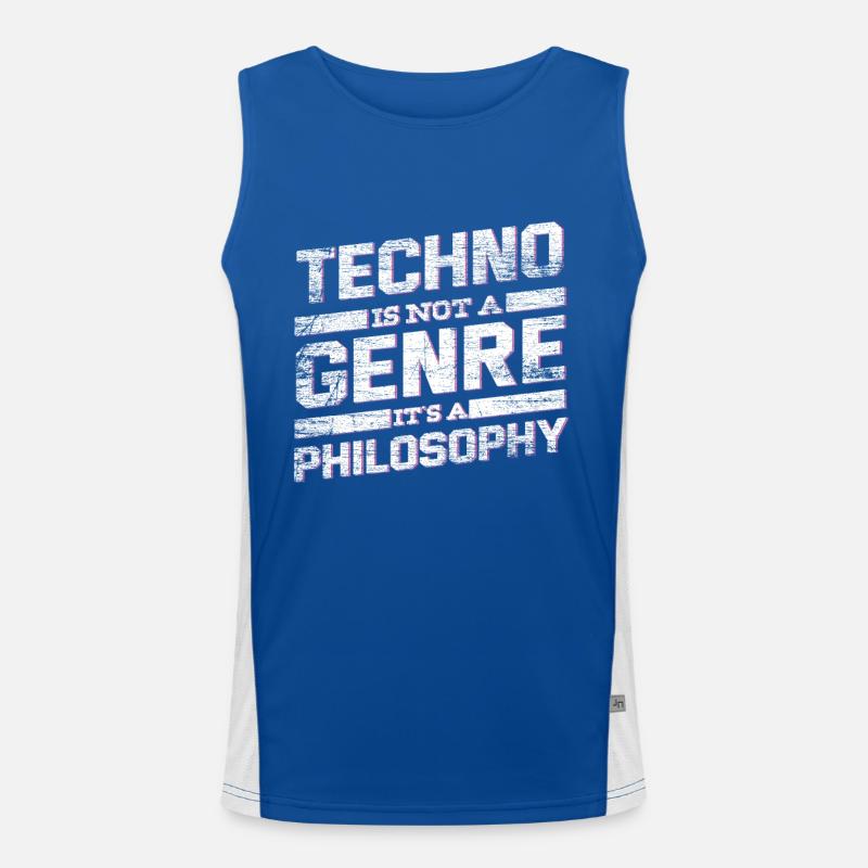 Techno Musik Funktionelles Kontrast-Tank Top für Männer 
