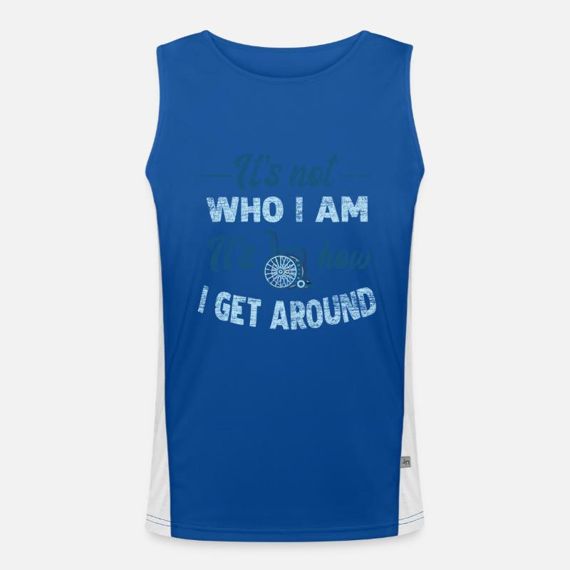 Rollstuhl Funktionelles Kontrast-Tank Top für Männer 