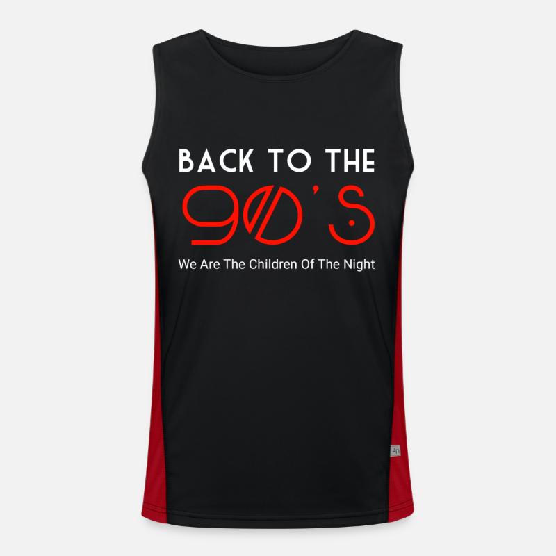 90er Jahre Funktionelles Kontrast-Tank Top für Männer 
