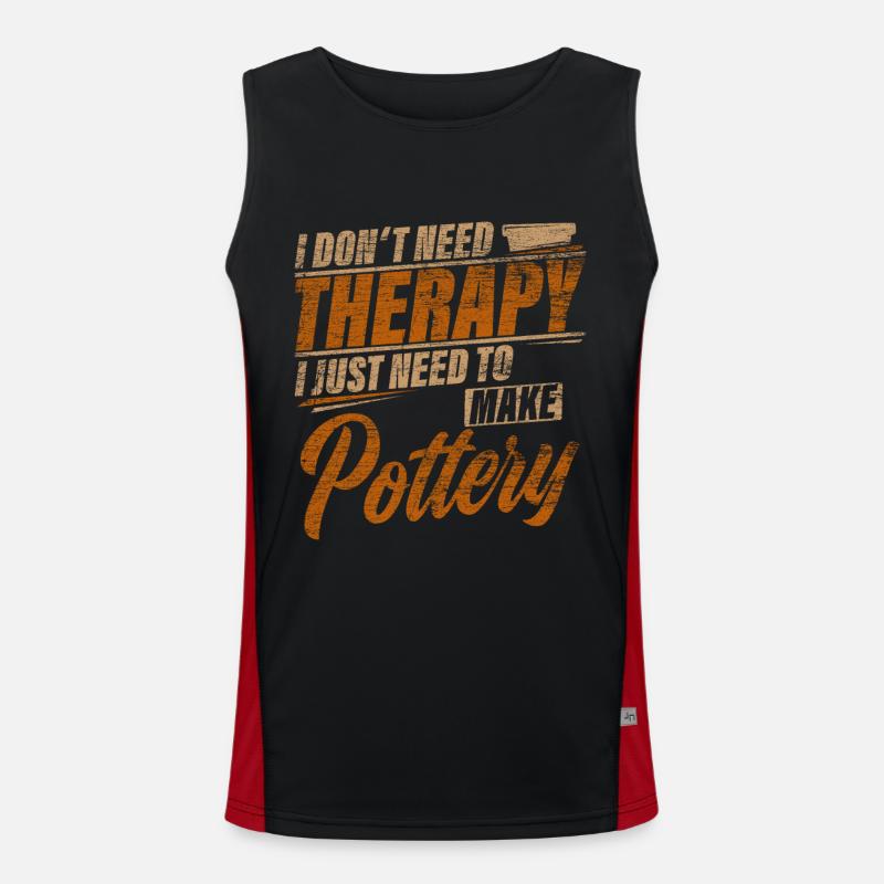 Töpfern Funktionelles Kontrast-Tank Top für Männer 