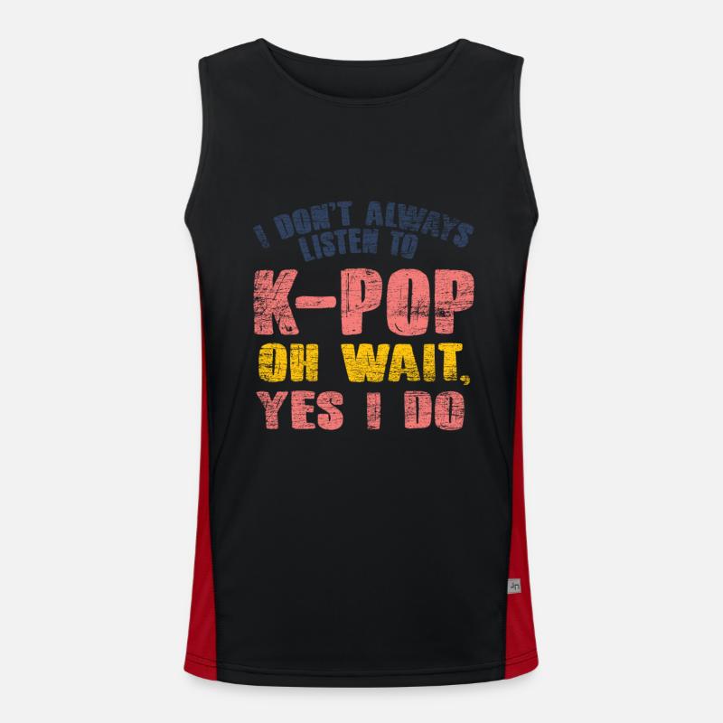 K-Pop Men's Functional Contrast Tank Top 
