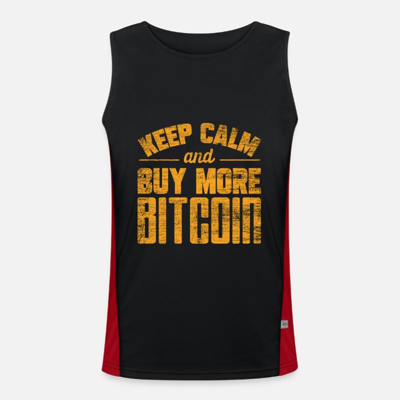 Bitcoin Canotta sportiva da uomo in contrasto cromatico 