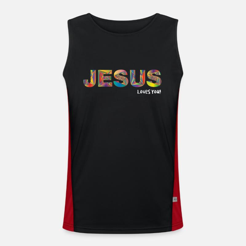 Jésus vous aime Débardeur respirant contrasté Homme 