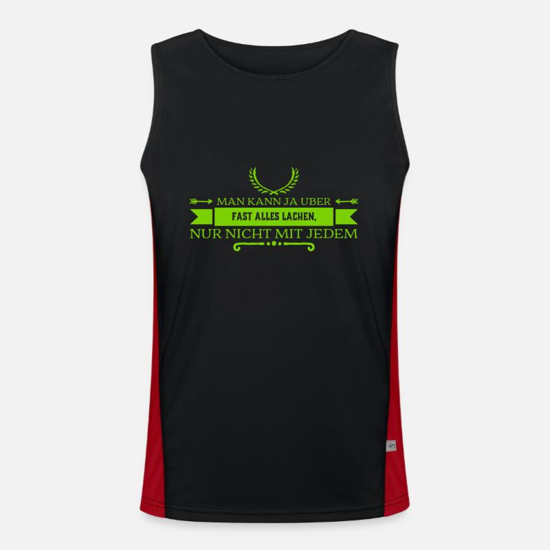 Humor hat man oder nicht Funktionelles Kontrast-Tank Top für Männer 