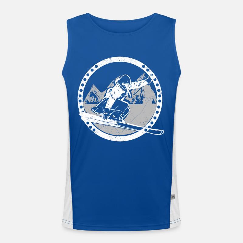 Skiing winter gift idea Men's Functional Contrast Tank Top 