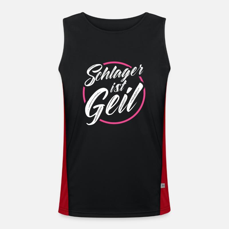 Schlager ist geil Funktionelles Kontrast-Tank Top für Männer 
