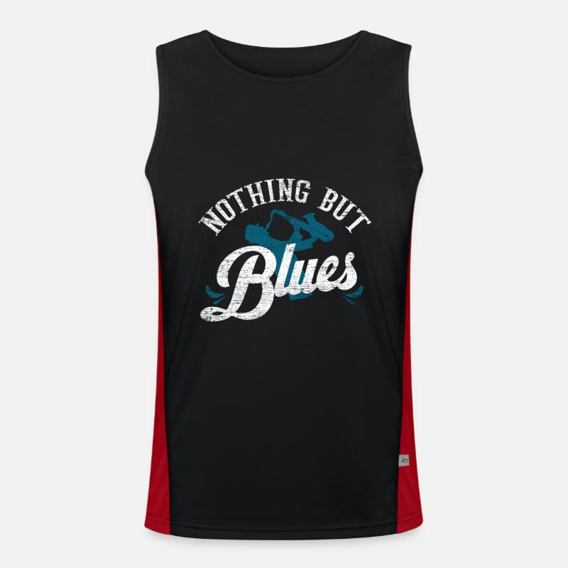 Blues Funktionelles Kontrast-Tank Top für Männer 