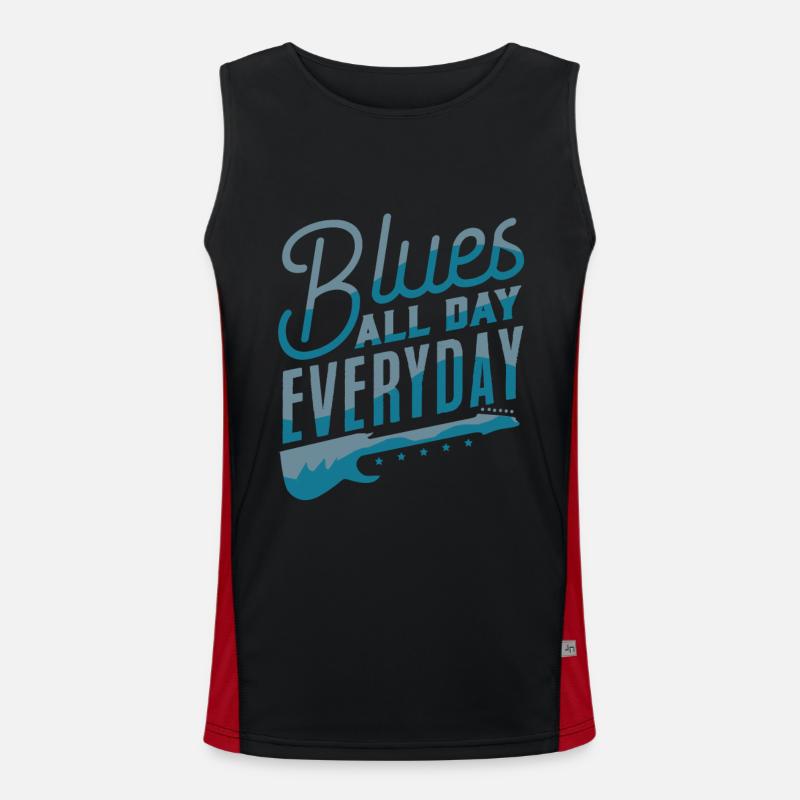 Blues Débardeur respirant contrasté Homme 