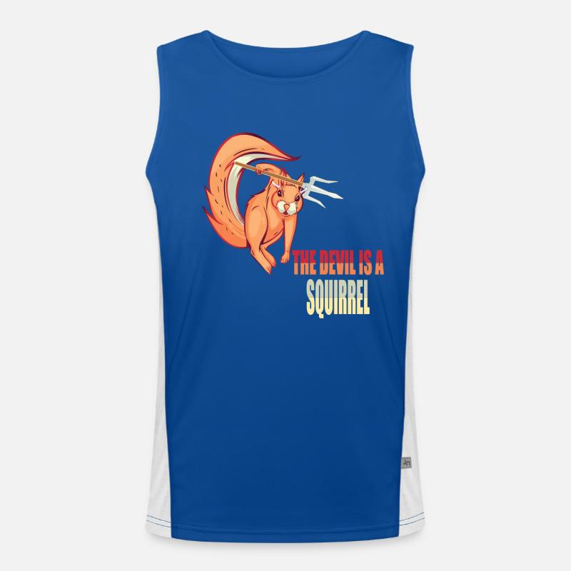 Der Teufel ist ein Eichhörnchen, Devil Squirrel Funktionelles Kontrast-Tank Top für Männer 