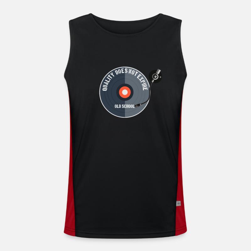 Quality does not expire - Men's Functional Contrast Tank Top  - black/red