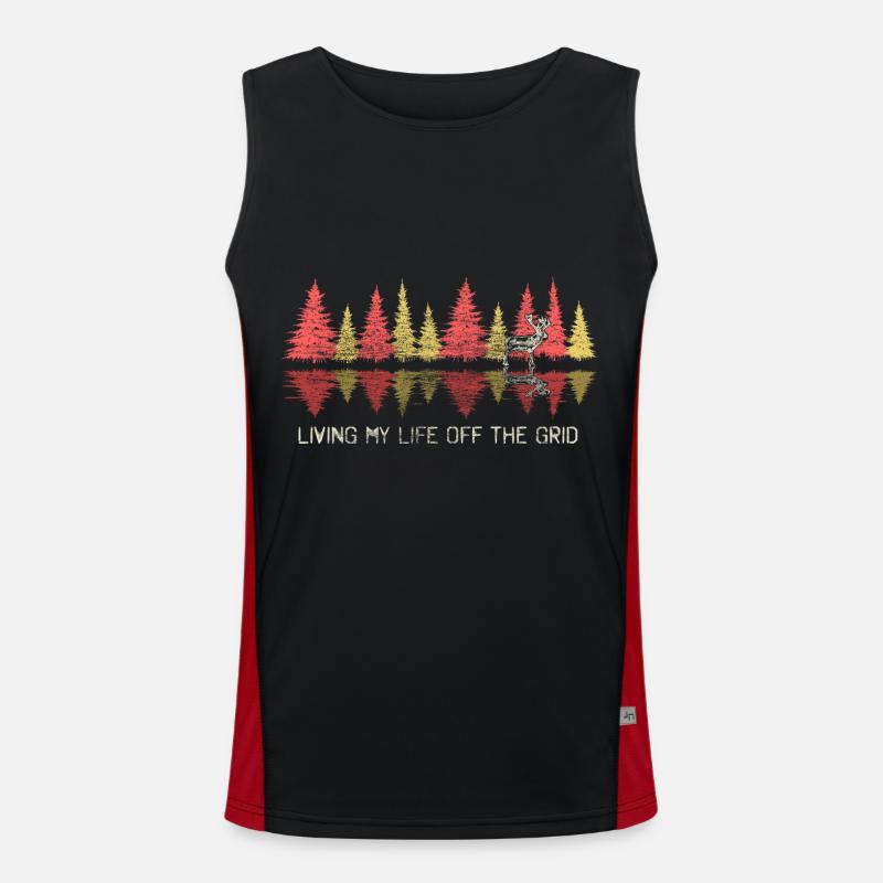 Hirsch Rotwild Tier Geschenk Funktionelles Kontrast-Tank Top für Männer 