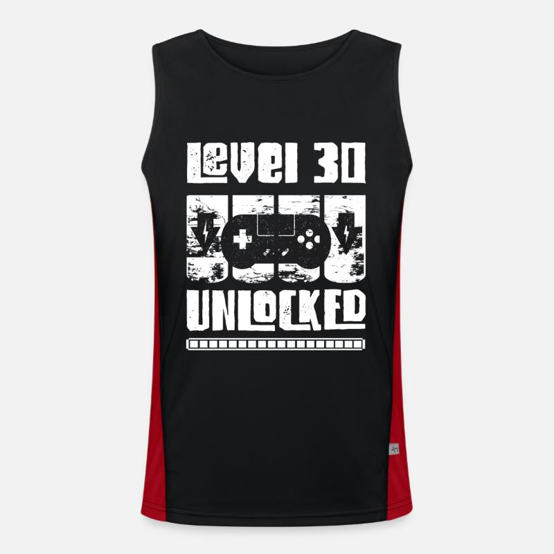 30 Jahre Geburtstag Mann Level 30 Jahre Geschenk Funktionelles Kontrast-Tank Top für Männer 
