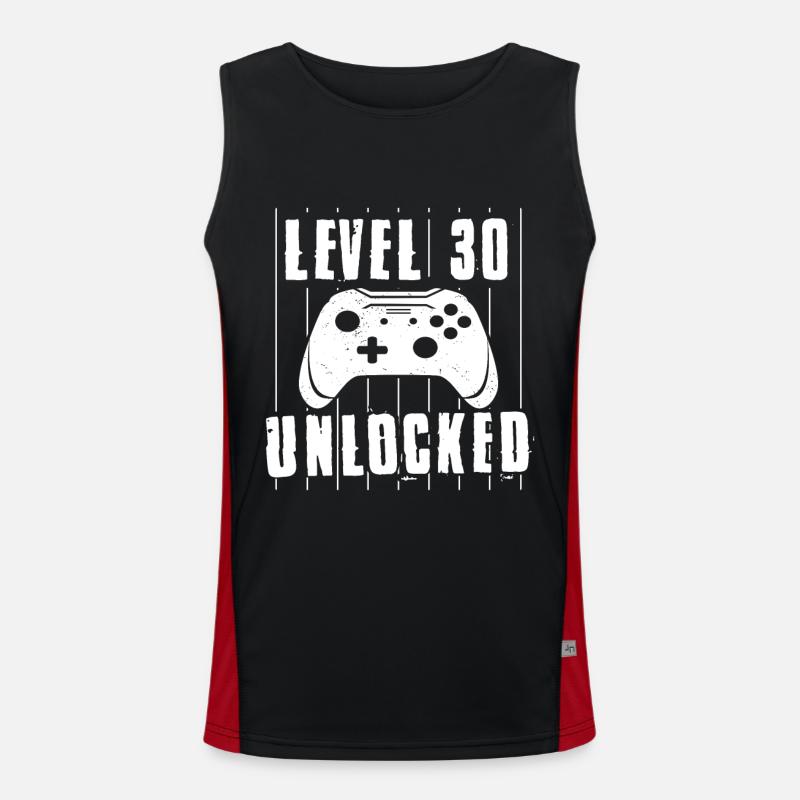 30 Jahre Geburtstag Mann Level 30 Freigeschaltet Funktionelles Kontrast-Tank Top für Männer 