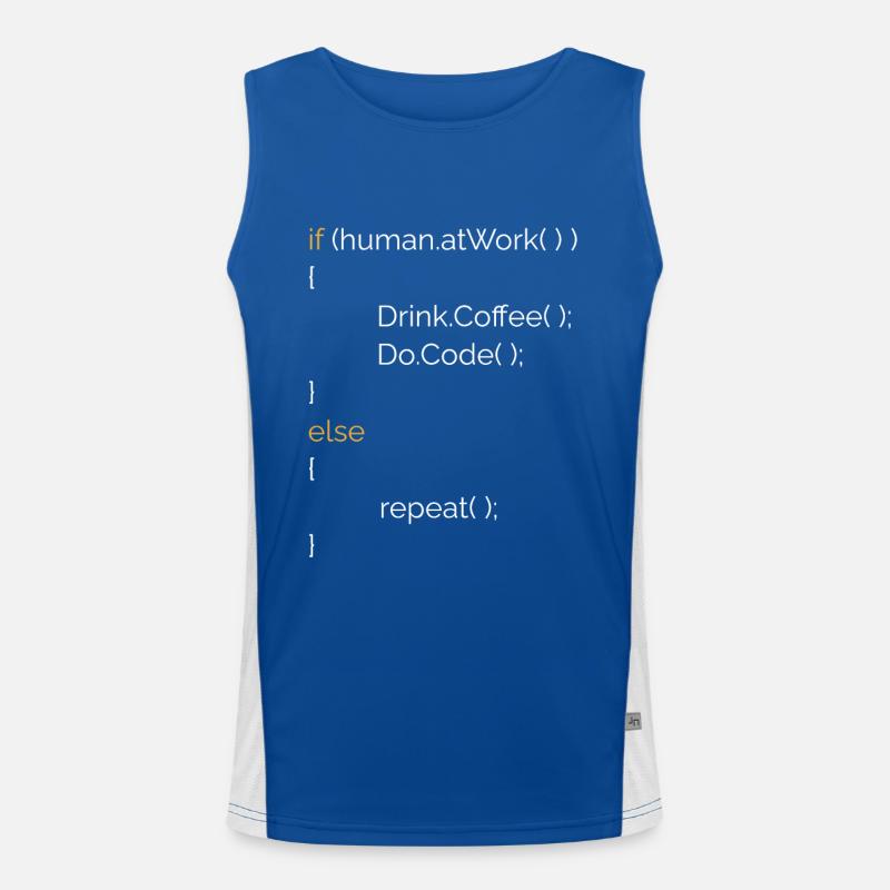 Programmierer Informatiker Kaffee Geschenk C# Java Funktionelles Kontrast-Tank Top für Männer 