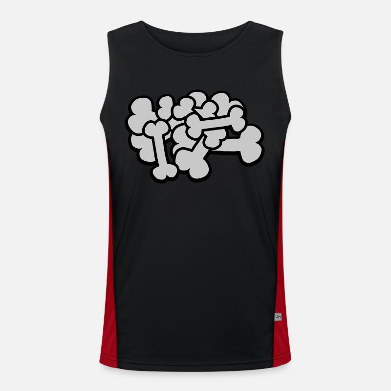 Big Comic Bone Pile Men's Functional Contrast Tank Top 