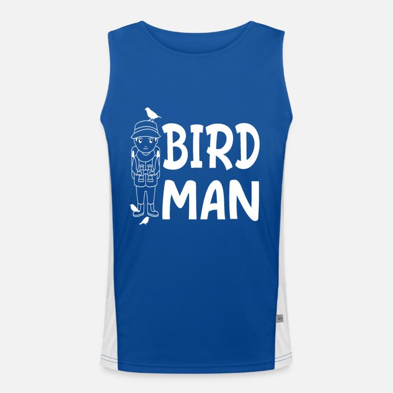 Vogelmann Bugdie Nerd - Bird watching gifts Men's Functional Contrast Tank Top 