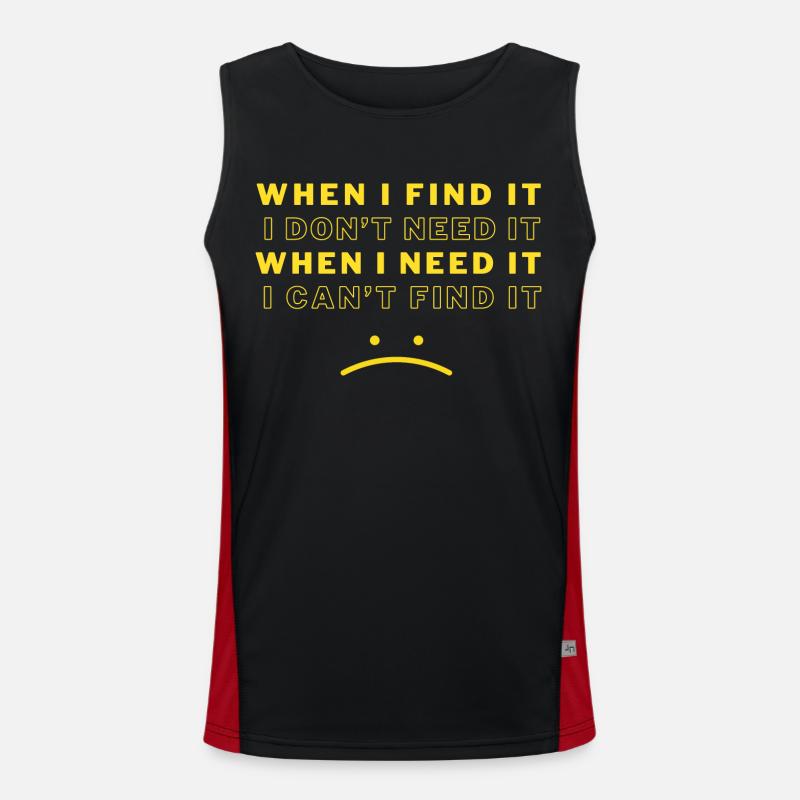 When i Find it Men's Functional Contrast Tank Top 