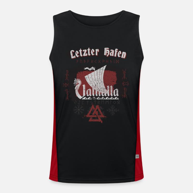 Wikinger - Odin Thor Walhalla Krieger Geschenk Funktionelles Kontrast-Tank Top für Männer 