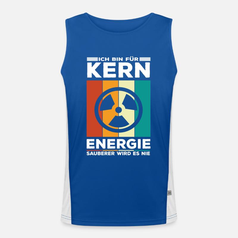 Atomenergie - Atomkraftwerk Kernkraft Kernenergie Funktionelles Kontrast-Tank Top für Männer 