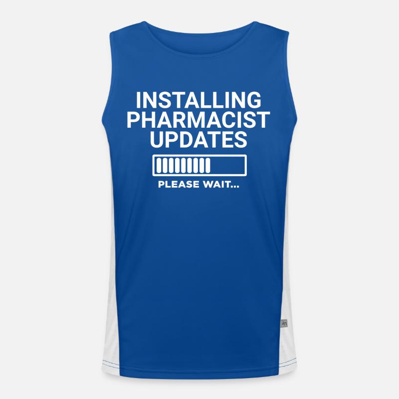 Installing Pharmacist Updates Please Wait Men's Functional Contrast Tank Top 