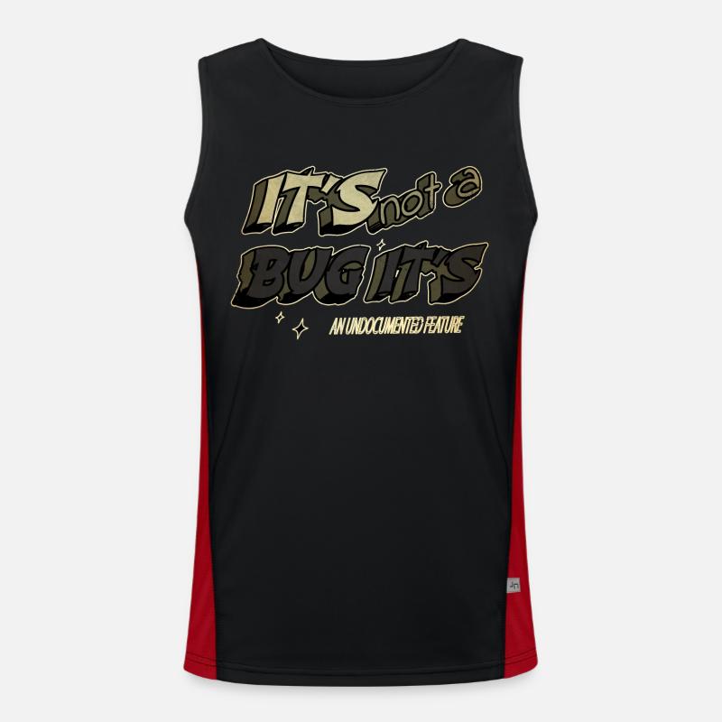 C Sharp Programming College Student - Men's Functional Contrast Tank Top - black/red