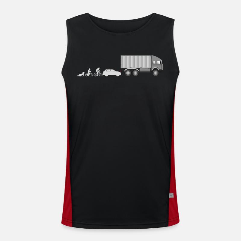 Evolution Container Truck Driver Men's Functional Contrast Tank Top 