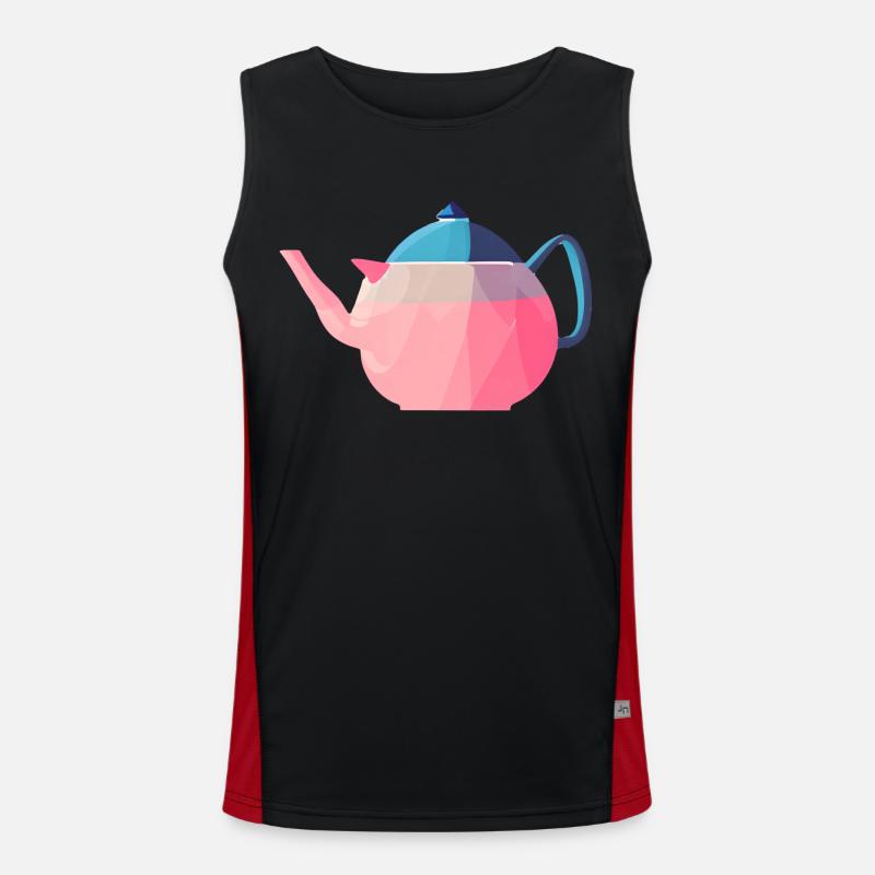 Tee Tasse Tea Spruch Teebeutel Geschenk Getränk Funktionelles Kontrast-Tank Top für Männer 