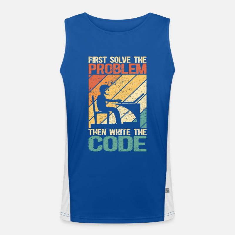 Software-Entwickler Programmierer programmieren Funktionelles Kontrast-Tank Top für Männer 