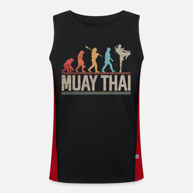 Muay Thai Evolution Kickboxen Kampfkünste Funktionelles Kontrast-Tank Top für Männer 