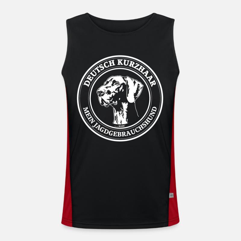 Deutsch Kurzhaar Jagdgebrauchshund Jagdhunde Jagd Funktionelles Kontrast-Tank Top für Männer 