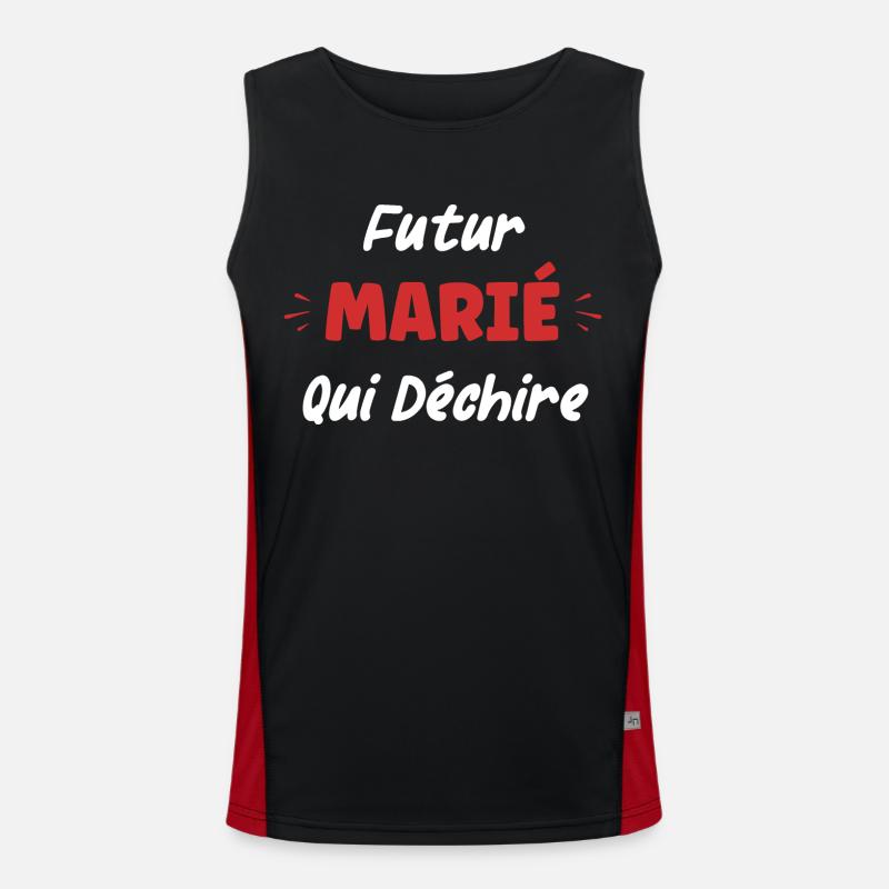 Futur marié qui déchire Débardeur respirant contrasté Homme 