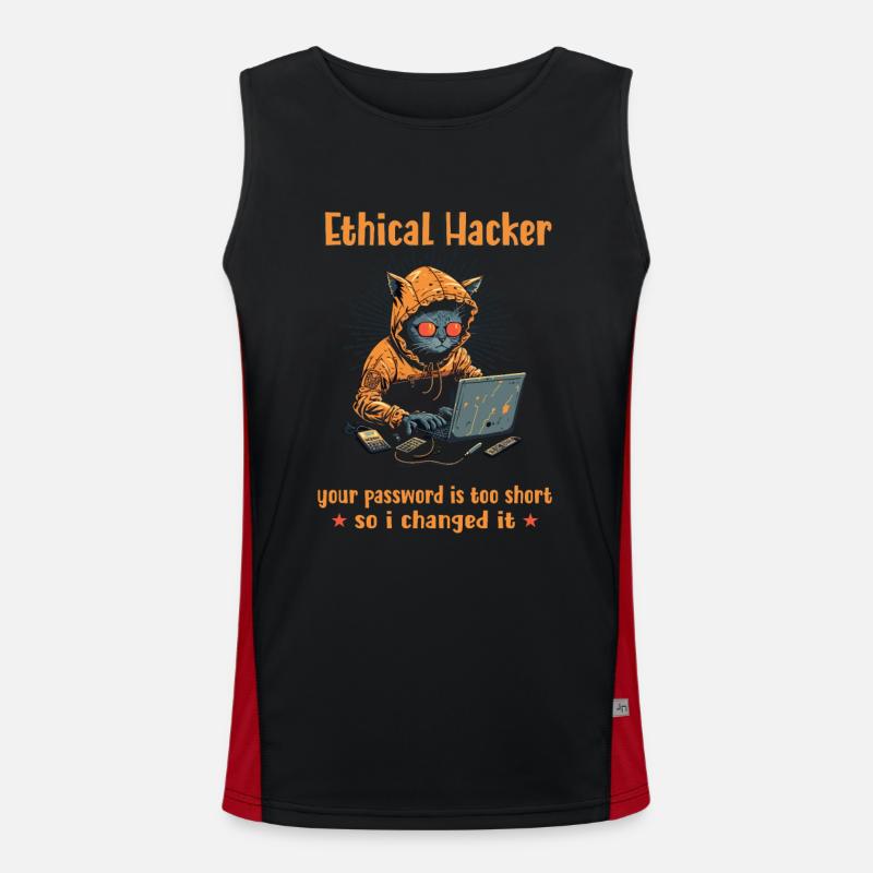 Ethical Cyber Security Ethical Hacking Analyst Funktionelles Kontrast-Tank Top für Männer 