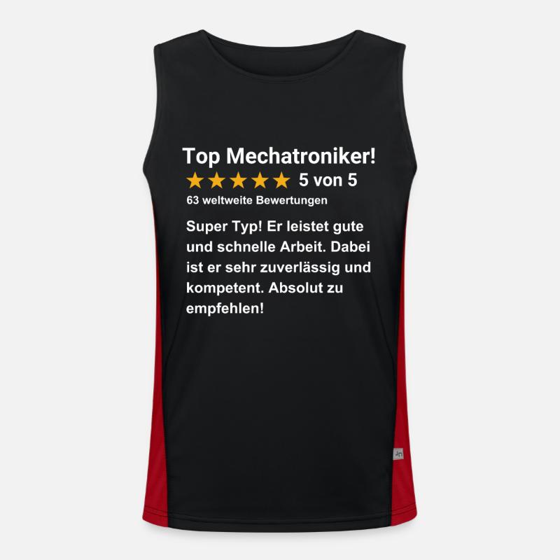 Top Mechatroniker Funktionelles Kontrast-Tank Top für Männer