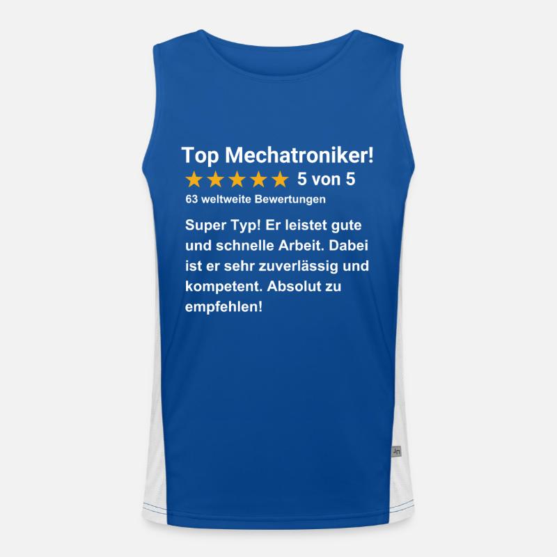 Top Mechatroniker Funktionelles Kontrast-Tank Top für Männer 