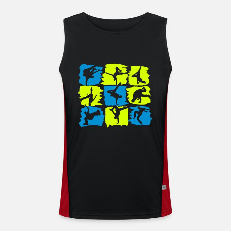 Breakdance Breakdancer - Tänzer B-Boying Geschenk Funktionelles Kontrast-Tank Top für Männer 