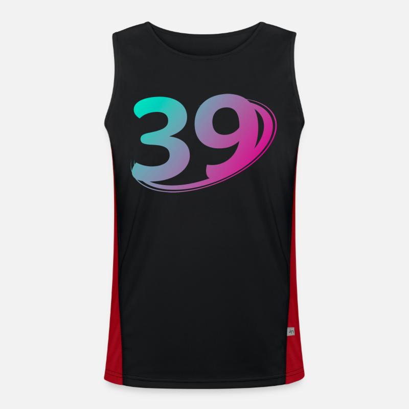 Numéro 39 multicolore Débardeur respirant contrasté Homme 