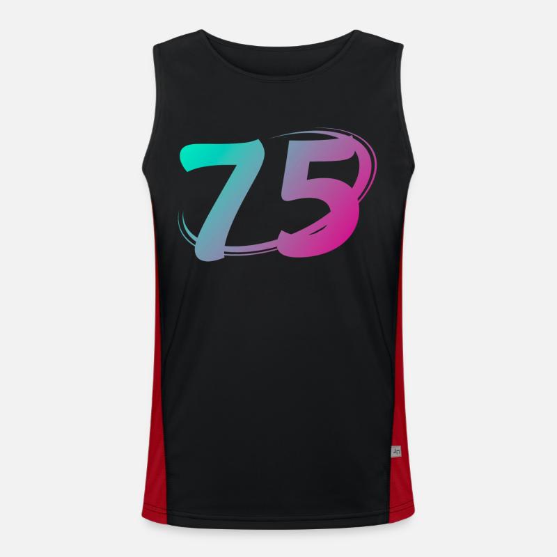 Numéro 75 multicolore Débardeur respirant contrasté Homme 