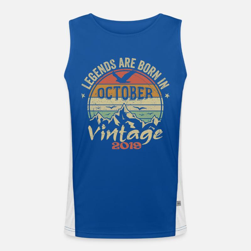 Awesome Since October 2019 - October 2019 Gift Men's Functional Contrast Tank Top 