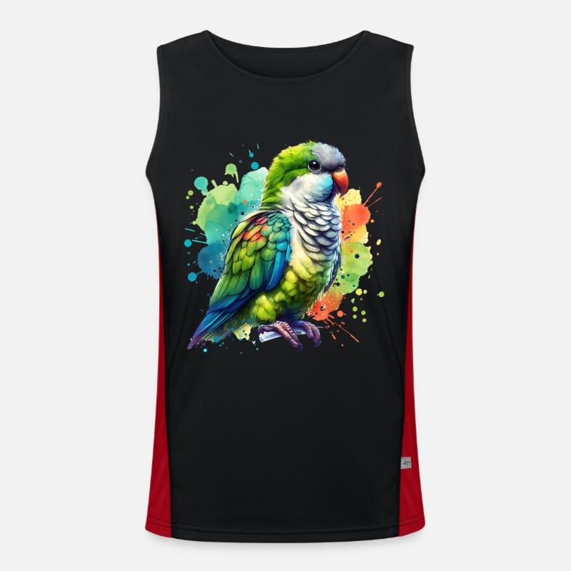 Mönchssittich Geschenk Funktionelles Kontrast-Tank Top für Männer 