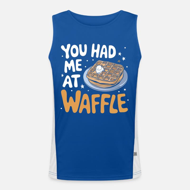 Waffles Breakfast Sweets Men's Functional Contrast Tank Top 