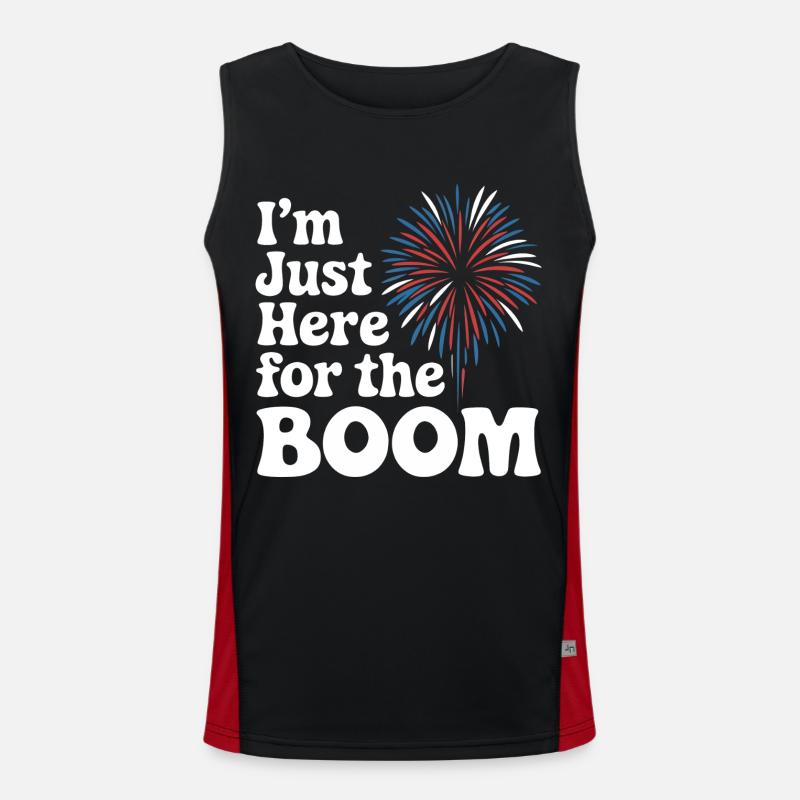 Pyrotechnics Fireworks Pyrotechnics - Men's Functional Contrast Tank Top  - black/red