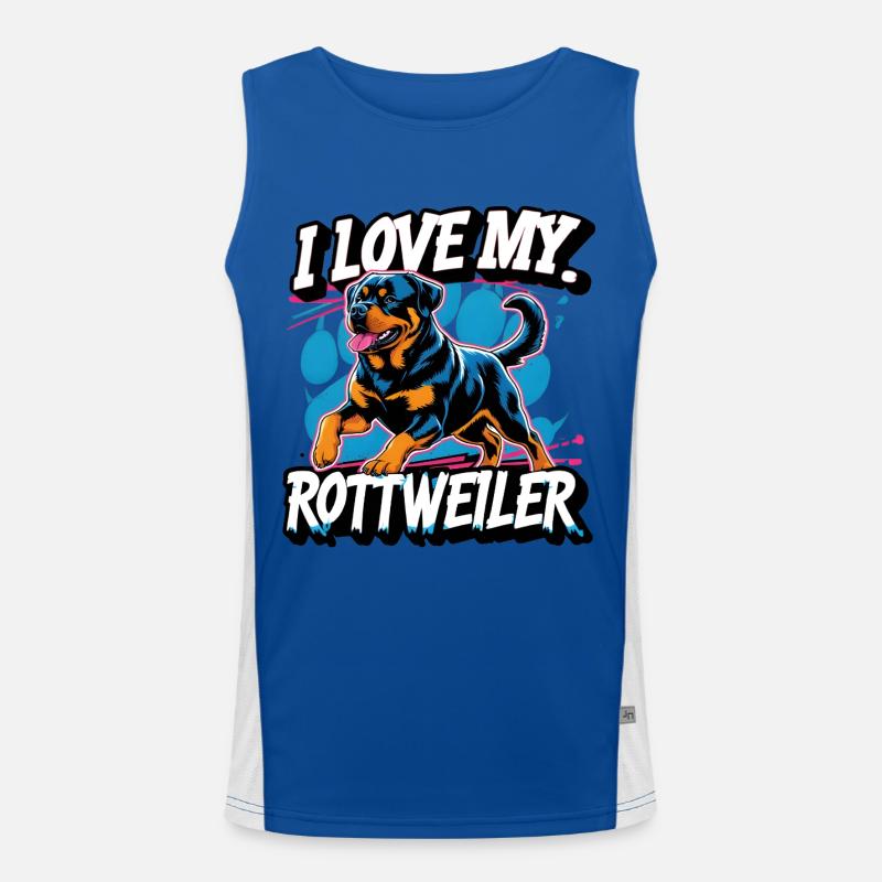 J’adore mon Rottweiler Débardeur respirant contrasté Homme 