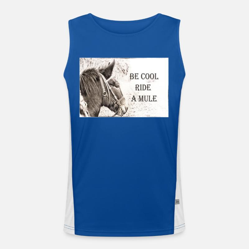 Be Cool Ride A Mule Funktionelles Kontrast-Tank Top für Männer 