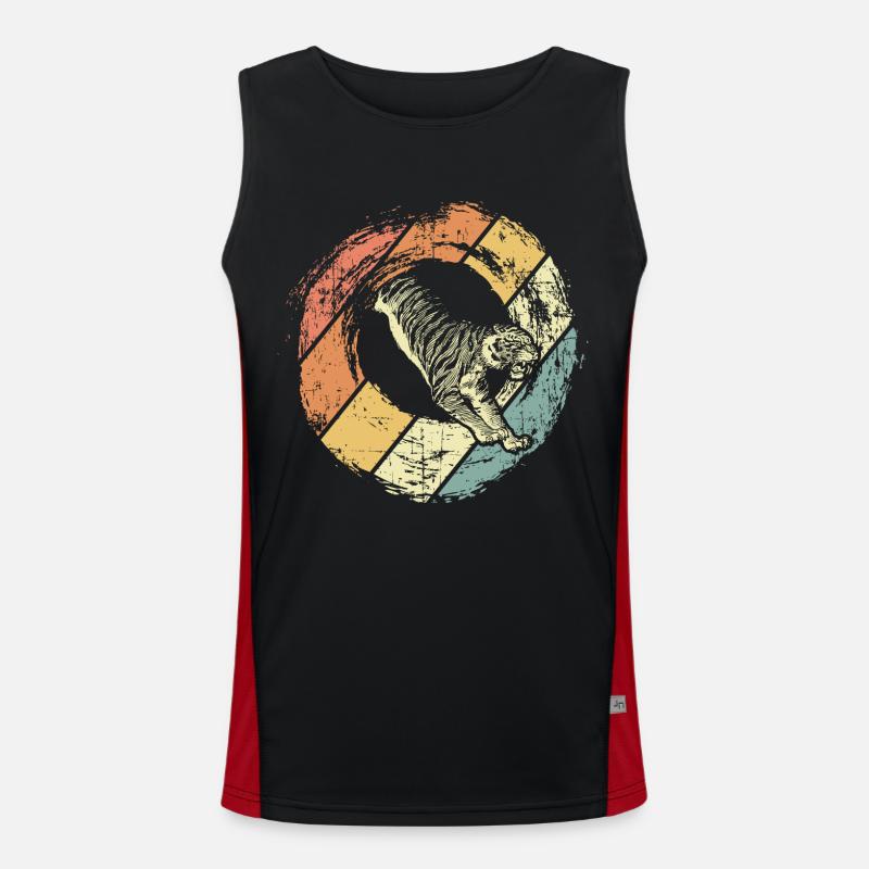 Tiger Funktionelles Kontrast-Tank Top für Männer 