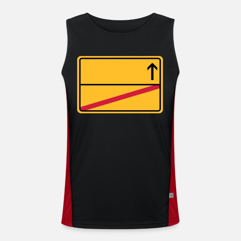 Ortsschild end - Arrow blank Men's Functional Contrast Tank Top 