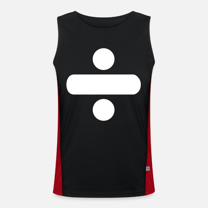 Shared icon math - Men's Functional Contrast Tank Top  - black/red