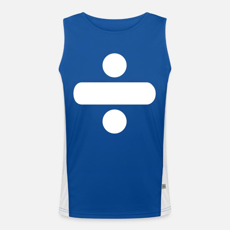 Geteilt Symbol Mathe Funktionelles Kontrast-Tank Top für Männer 
